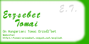 erzsebet tomai business card